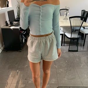Light blue Off the shoulder PacSun long sleeve